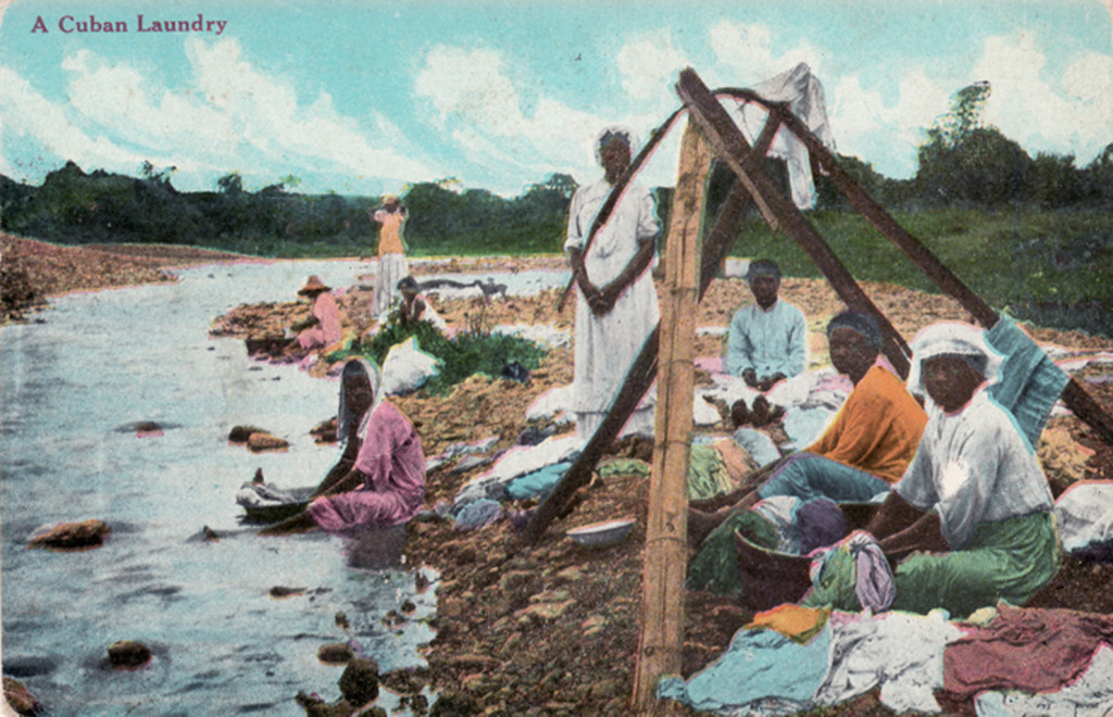“A Cuban Laundry,” photomechanical postcard. Dated Feb 19, 1912. Printed in Chattanooga, Tennessee.
